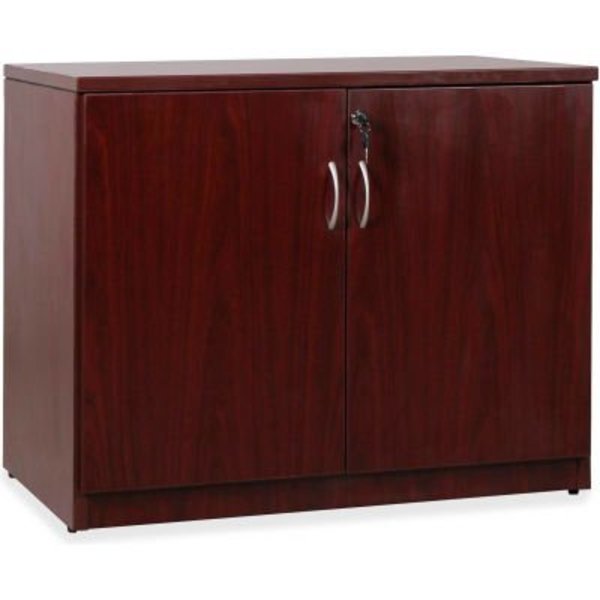 Lorell Lorell® Essentials Series Laminate Storage Cabinet, 22"D x 35-1/2"W x 29-1/2"H, Mahogany 69612
